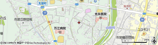 熊本県人吉市瓦屋町周辺の地図