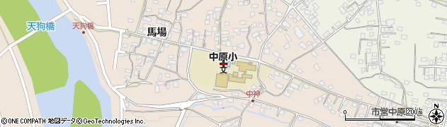 熊本県人吉市中神町（段）周辺の地図