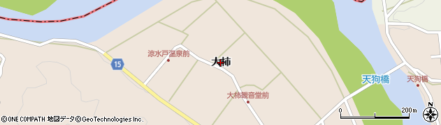 熊本県人吉市中神町（大柿）周辺の地図