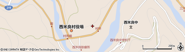 宮崎県西米良村（児湯郡）村所周辺の地図