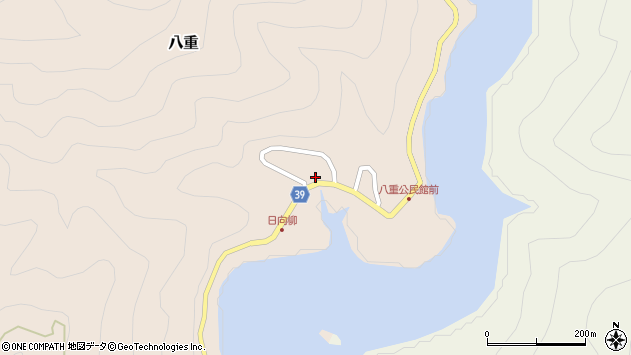 〒881-1233 宮崎県西都市八重の地図