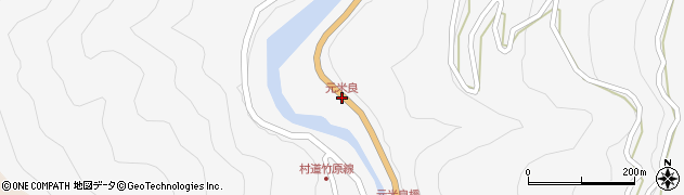 元米良周辺の地図