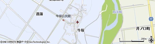 熊本県人吉市上原田町（牛塚）周辺の地図