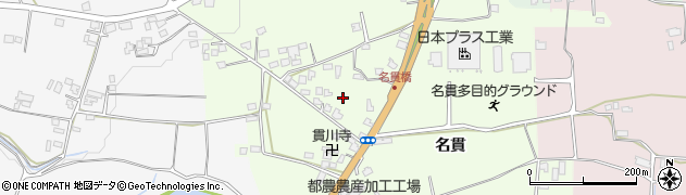 宮崎県都農町（児湯郡）名貫周辺の地図