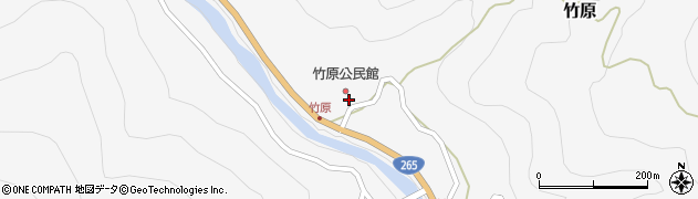 宮崎県西米良村（児湯郡）竹原周辺の地図