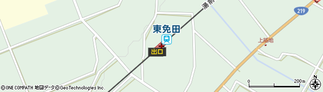 東免田駅周辺の地図