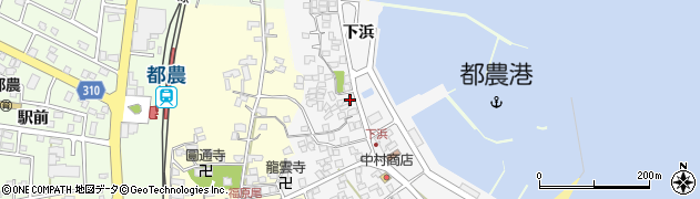 宮崎県都農町（児湯郡）下浜周辺の地図