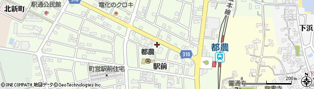 宮崎県都農町（児湯郡）駅前周辺の地図
