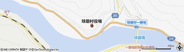 球磨村役場　建設課周辺の地図