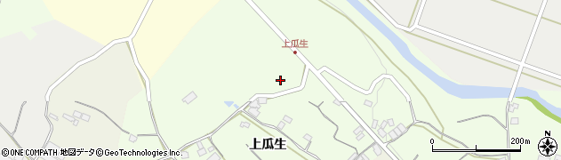 宮崎県都農町（児湯郡）上瓜生周辺の地図