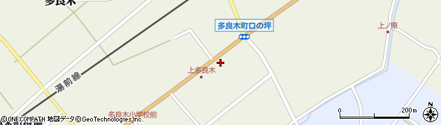 日本経済新聞　多良木販売店周辺の地図