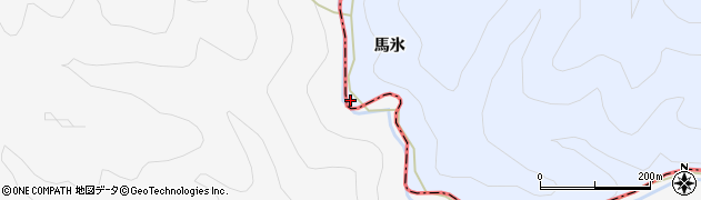 熊本県人吉市上原田町（馬氷）周辺の地図