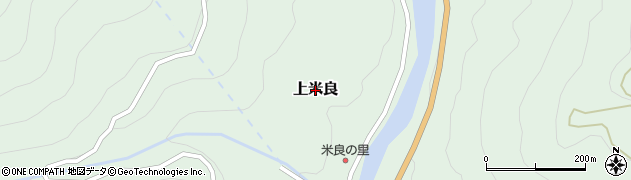 宮崎県西米良村（児湯郡）上米良周辺の地図