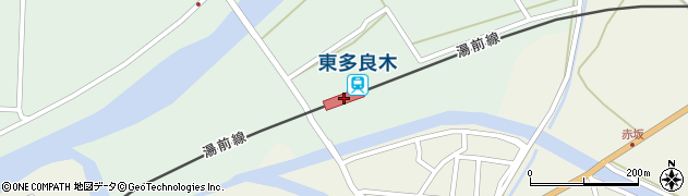 東多良木駅周辺の地図