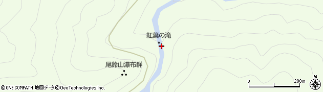紅葉の滝周辺の地図