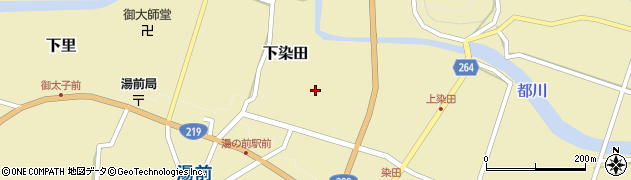 熊本県湯前町（球磨郡）下染田周辺の地図