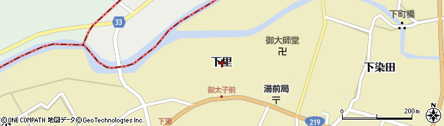 熊本県湯前町（球磨郡）下里周辺の地図