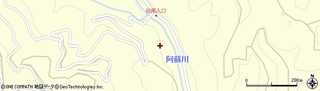 阿蘇川周辺の地図