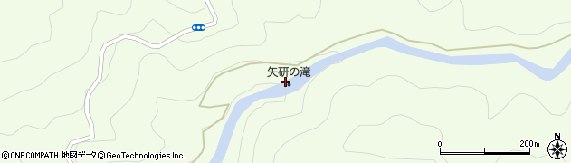 矢研の滝周辺の地図