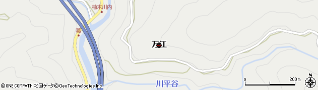 熊本県山江村（球磨郡）万江周辺の地図