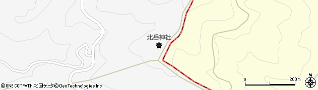 北岳神社周辺の地図