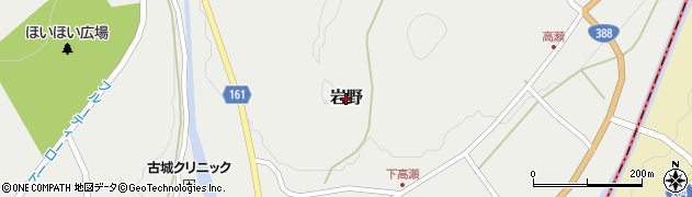 熊本県水上村（球磨郡）岩野周辺の地図
