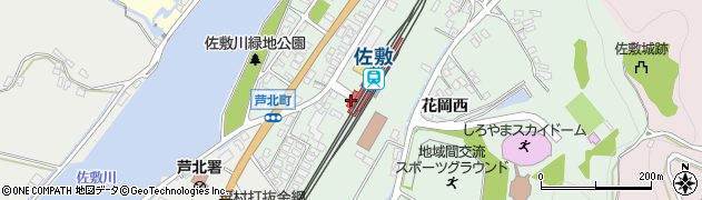 肥薩おれんじ鉄道株式会社　佐敷駅周辺の地図