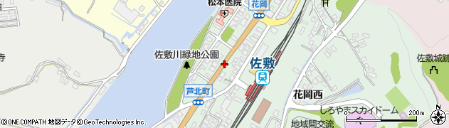 佐敷駅前周辺の地図