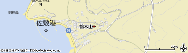 熊本県芦北町（葦北郡）鶴木山周辺の地図