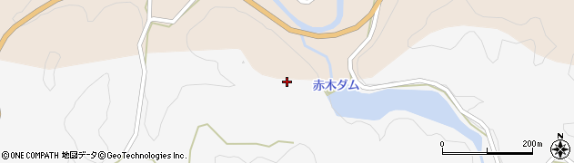 赤木ダム周辺の地図