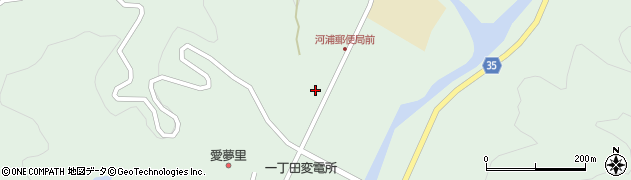 河浦郵便局周辺の地図