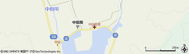 中田船津周辺の地図