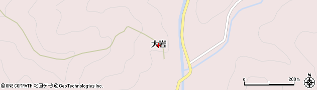 熊本県芦北町（葦北郡）大岩周辺の地図