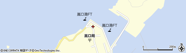 嵐口港旅客船ターミナル（天草観光汽船）周辺の地図