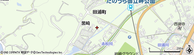 熊本県芦北町（葦北郡）田浦町（黒崎）周辺の地図