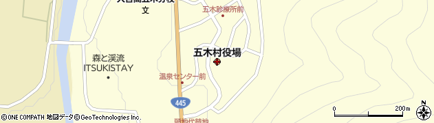 熊本県五木村（球磨郡）周辺の地図