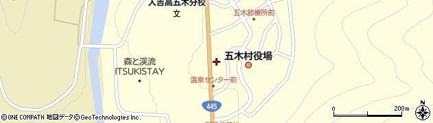 五木郵便局周辺の地図