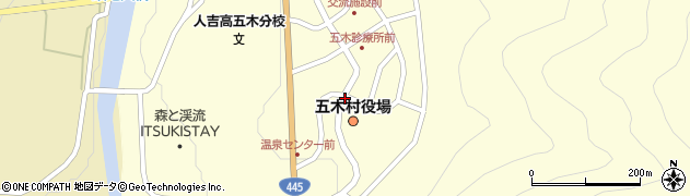 五木村役場　教育委員会周辺の地図