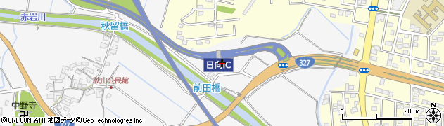 西日本高速道路株式会社　日向料金所周辺の地図