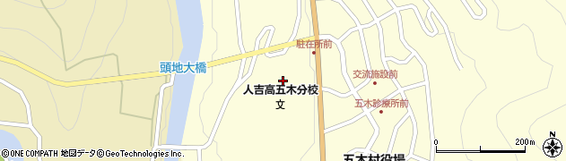 熊本県五木村（球磨郡）頭地周辺の地図
