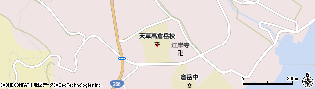 熊本県立天草高等学校倉岳校周辺の地図
