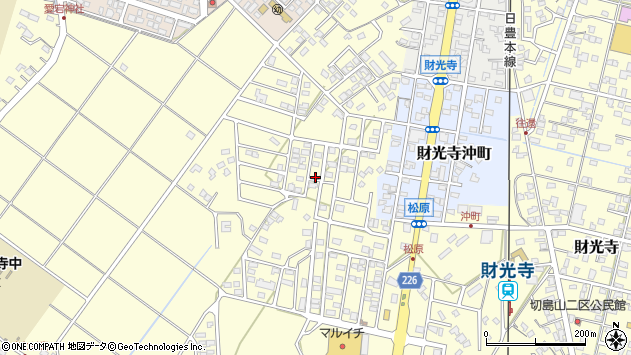 〒883-0021 宮崎県日向市財光寺の地図