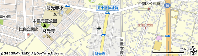 日向財光寺郵便局周辺の地図