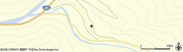 熊本県五木村（球磨郡）竹川周辺の地図
