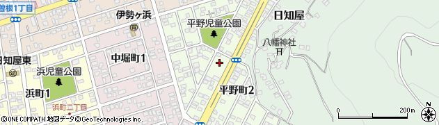 宮崎県日向市平野町周辺の地図
