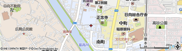 宮崎県日向市南町周辺の地図