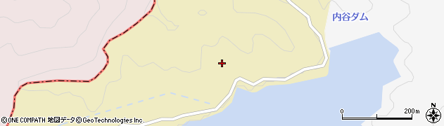 熊本県五木村（球磨郡）上内谷周辺の地図