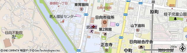 日向市役所総務部　公共施設マネジメント推進室周辺の地図