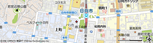 上日向タクシー株式会社　事務所周辺の地図
