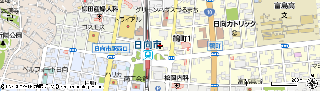 宮崎県日向市鶴町周辺の地図